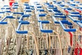 Luggages trolleys at the Seoul-Incheon International Airport, the primary airport serving the Seoul Capital Area, and one of the