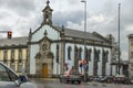 The house of Santa Maria, in the area of Carmen, opposite the Roman walls in Lugo, Galicia, Spain Royalty Free Stock Photo