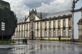 The house of Santa Maria, in the area of Carmen, opposite the Roman walls in Lugo, Galicia, Spain Royalty Free Stock Photo