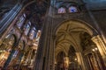 Lugo, Spain, December, 23, 2018. Interior of the Cathedral of Lugo. Romanesque and Gothic style in a perfect synthesis Royalty Free Stock Photo