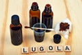 Lugol fluid lugola wanted in pharmacies during the risk of radioactive radiation, explosion atomic bomb or the nuclear power plant