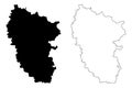 Luhansk Oblast map vector
