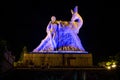 Luhuitou deer statue at the top of Luhuitou hill park illuminated at night Sanya Hainan China