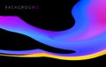 Luid abstract background. Vibrant gradients and blend shapes. Neon color design templates for music, artistic and