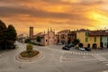 Luigi Bima square in Fossano, Italy Royalty Free Stock Photo