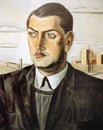 Luis Bunuel. Surrealist filmmaker. Painting by Salvador Dali Royalty Free Stock Photo