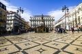 Luis de Camoes Square in Lisbon Royalty Free Stock Photo