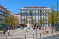 Luis de Camoes Square, Lisbon Royalty Free Stock Photo