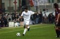 Luis Figo in action during the match the match