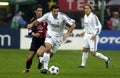 Luis Figo in action during the match the match