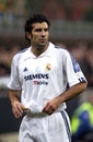 Luis Figo during the match the match