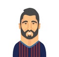 Luis Suarez vector illustration