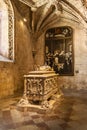 Luis Vaz de Camoes Tomb in the church of the Jeronimos Monastery or Abbey in Lisbon Royalty Free Stock Photo