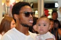 Luiz Adriano and his daughter