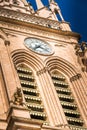 Lujan, Buenos Aires, Argentina, April 7, 2019: Detail of gothic Lujan Basilica near Buenos Aires, Argentina