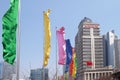 Lujiazui financial district skyscrapers in Shanghai Royalty Free Stock Photo