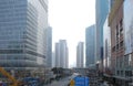 Lujiazui financial district skyscrapers in Shanghai Royalty Free Stock Photo