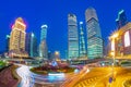 Night view of Lujiazui District at shanghai, china Royalty Free Stock Photo