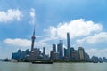 Lujiazui skyline across the Huangpu River. Shanghai, China. Royalty Free Stock Photo