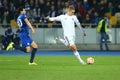 Lukasz Teodorczyk shoots the ball, UEFA Europa League Round of 16 second leg match between Dynamo and Everton