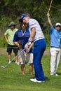 Luke Donald - One Handed Chip Royalty Free Stock Photo