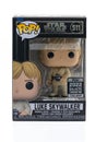 Luke Skywalker funko pop box. Studio image