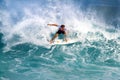 Luke Stedman Surfing in the Pipeline Masters Royalty Free Stock Photo