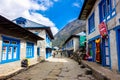 Lukla, Nepal 04/07/2018 : Lukla city , the start point of Everest Base Camp trekking route Royalty Free Stock Photo