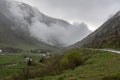 Lukmanier mountain pass valley