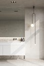 Lukow Poland - June 13 2023: Sink and faucet in modern bathroom interior