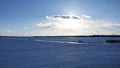 Lulea iceroad on a winter day in Sweden Royalty Free Stock Photo