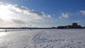 Lulea iceroad on a winter day in Sweden Royalty Free Stock Photo
