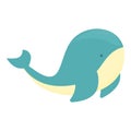 Lullaby dream whale icon cartoon . Star cloud dream