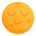 Lullaby smiling sleeping moon icon cartoon . Rocking child