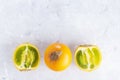 . lulo fruit on white background (Solanum quitoense Royalty Free Stock Photo
