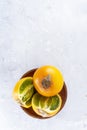 Lulo fruit on white background Royalty Free Stock Photo