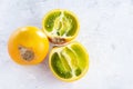 lulo fruit on white background Royalty Free Stock Photo