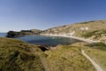 Lulworth cove dorset coast england Royalty Free Stock Photo