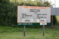 Army tank firing range warning signs. Dorset England