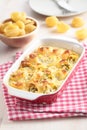 Lumaconi under bechamel sauce Royalty Free Stock Photo