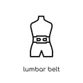 Lumbar belt icon. Trendy modern flat linear vector Lumbar belt i Royalty Free Stock Photo
