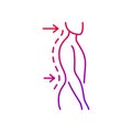 Lumbar lordosis gradient linear vector icon