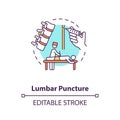 Lumbar puncture concept icon