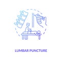 Lumbar puncture concept icon