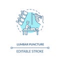 Lumbar puncture concept icons