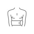 Lumbar support line outline icon Royalty Free Stock Photo