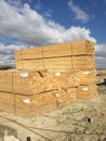 Lumber on construction sites