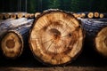 Lumber potential large circular wood piece destined for furniture industry