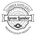 Lumber Shop Label Design Elements Vector