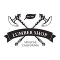 Lumber Shop Label Design Elements Vector